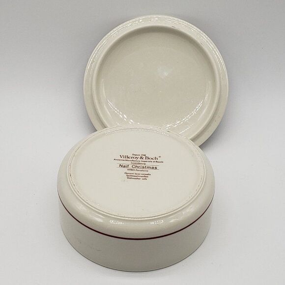 Villeroy & Boch Porcelain Naif Christmas Large Cover Candy Box Signed G. Laplau - Picture 4 of 10